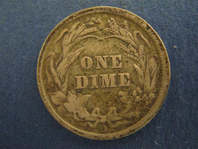 1907-O Barber Dime Reverse